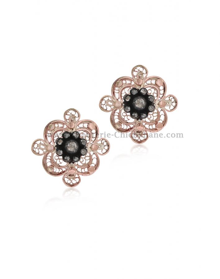 Bijoux en ligne Boucles D'oreilles Diamants Blanc ''Chichkhane'' 36252