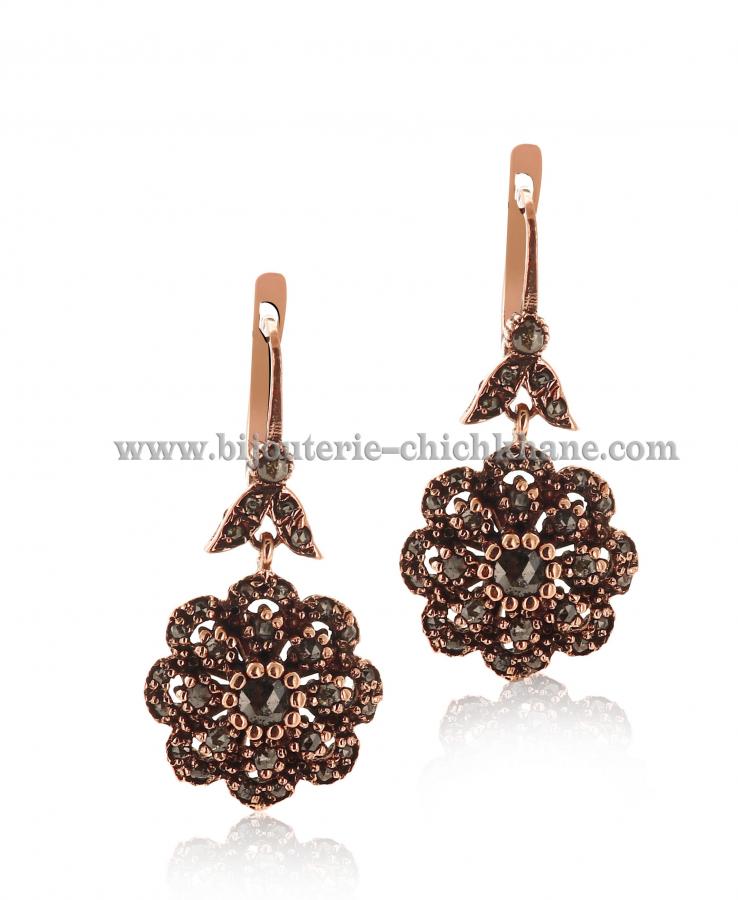 Bijoux en ligne Boucles D'oreilles Diamants Rose ''Chichkhane'' 44501