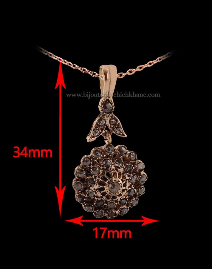 Bijoux en ligne Pendentif Diamants Rose ''Chichkhane'' 45025