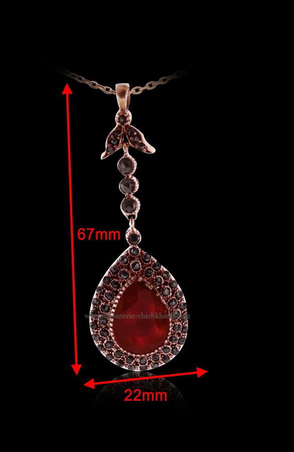 Bijoux en ligne Pendentif Diamants Rose ''Chichkhane'' 45943