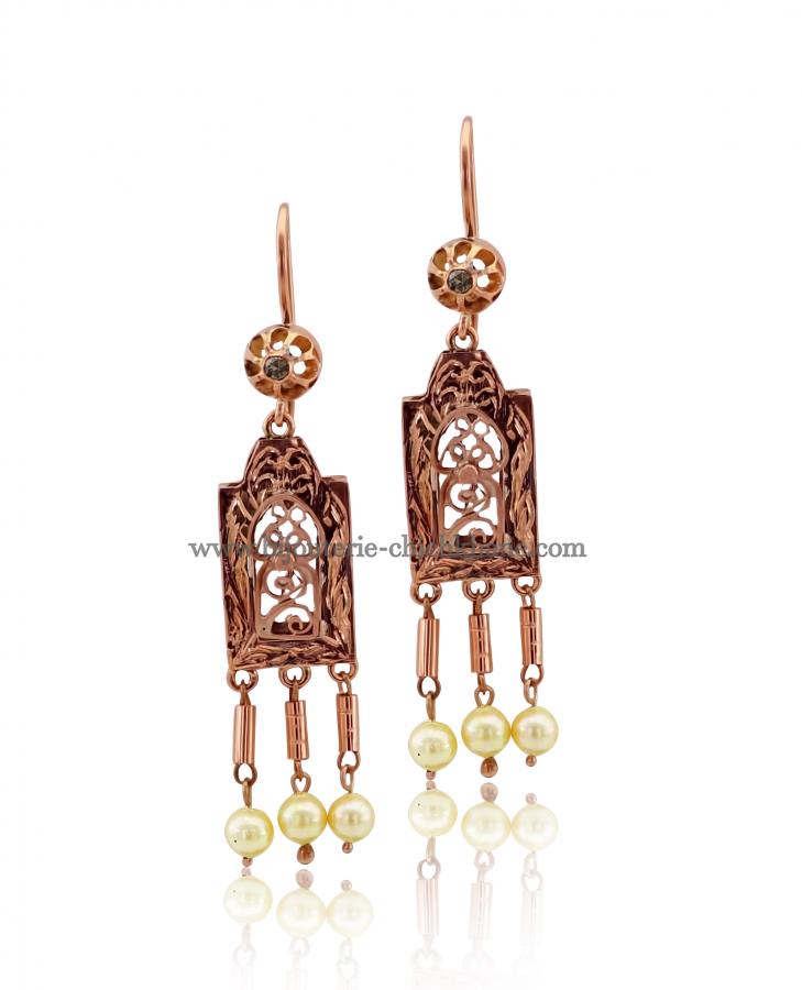 Bijoux en ligne Boucles D'oreilles Diamants Rose ''Chichkhane'' 47263