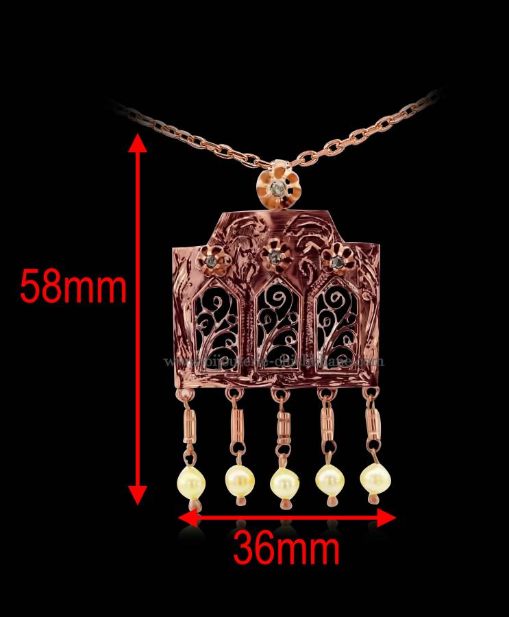 Bijoux en ligne Pendentif Diamants Rose ''Chichkhane'' 47264