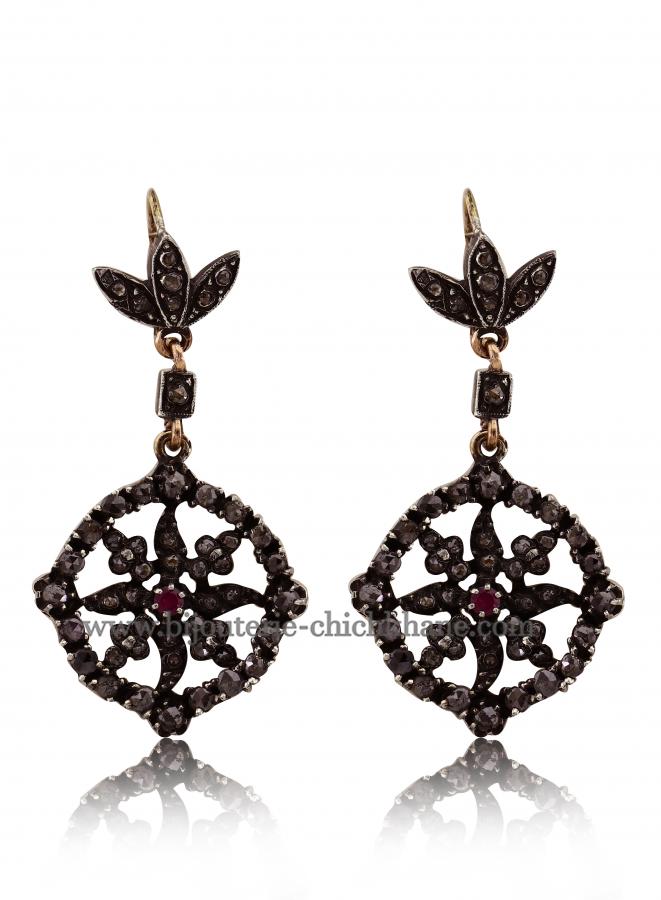 Bijoux en ligne Boucles D'oreilles Diamants Rose ''Chichkhane'' 47647