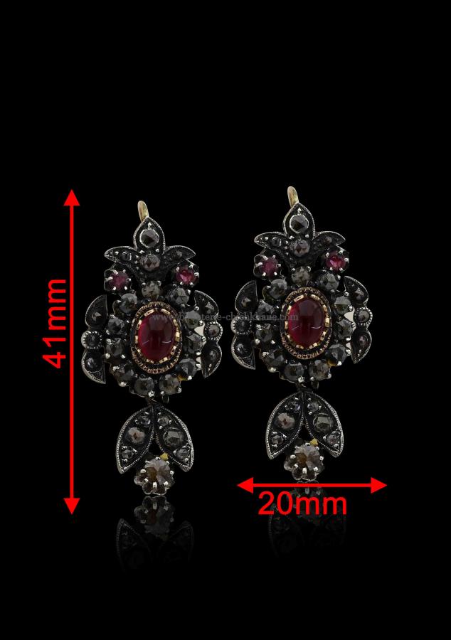 Bijoux en ligne Boucles D'oreilles Diamants Rose ''Chichkhane'' 47648