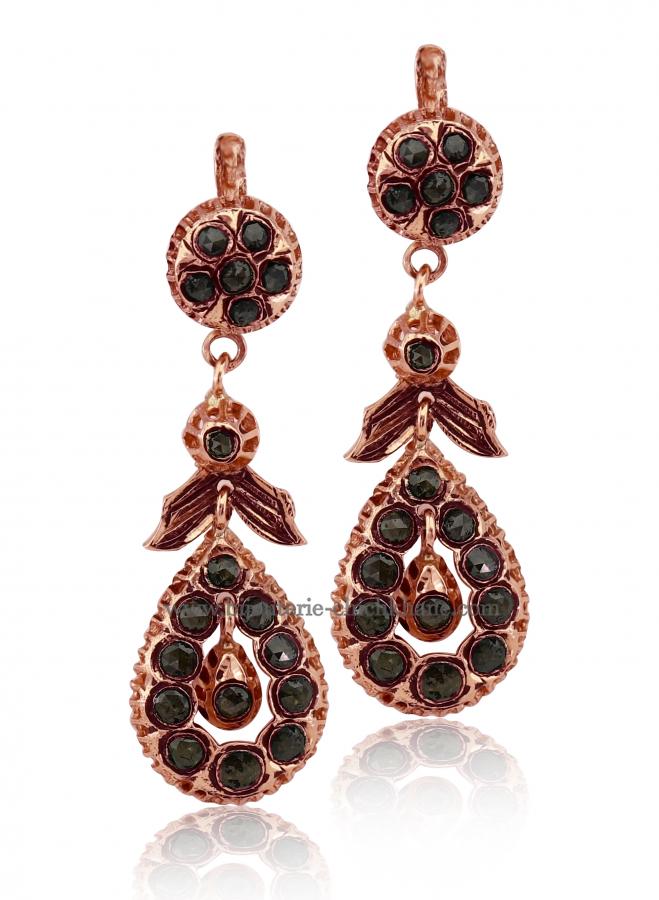 Bijoux en ligne Boucles D'oreilles Diamants Rose ''Chichkhane'' 47839