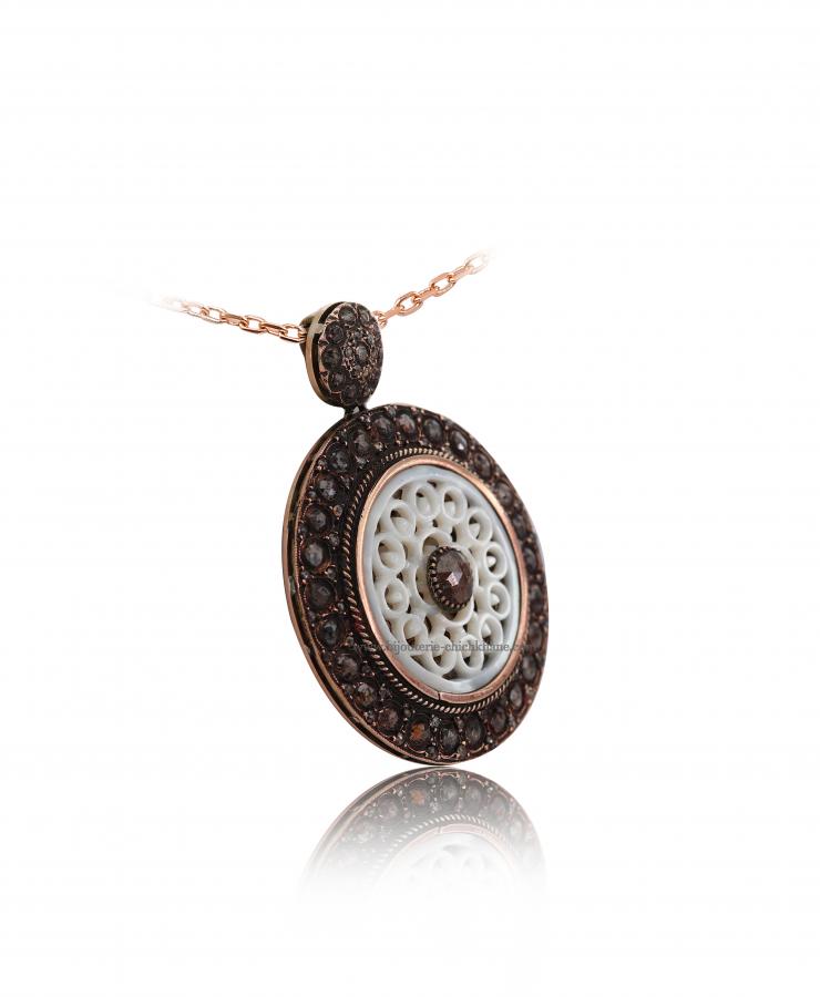 Bijoux en ligne Pendentif Diamants Rose ''Chichkhane'' 48025