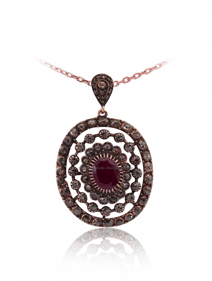 Bijoux en ligne Pendentif Diamants Rose ''Chichkhane'' 48373