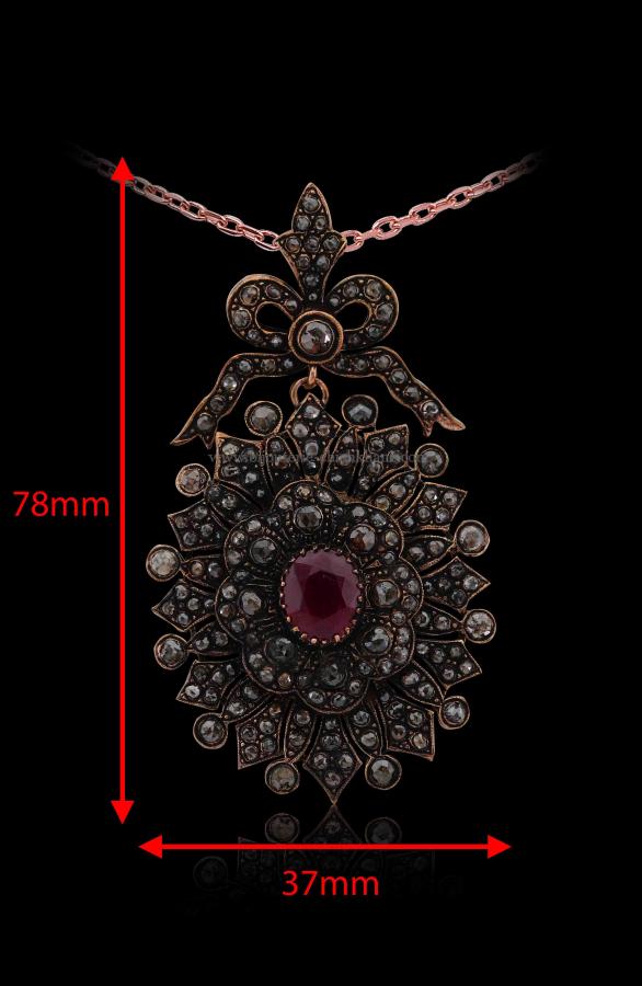 Bijoux en ligne Pendentif Diamants Rose ''Chichkhane'' 48376