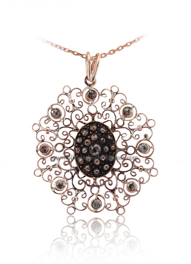 Bijoux en ligne Pendentif Diamants Rose ''Chichkhane'' 48396