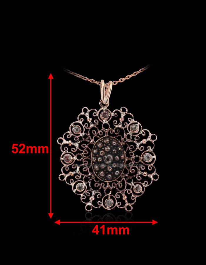 Bijoux en ligne Pendentif Diamants Rose ''Chichkhane'' 48396