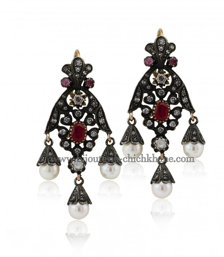 Bijoux en ligne Boucles D'oreilles Diamants Rose ''Chichkhane'' 48405