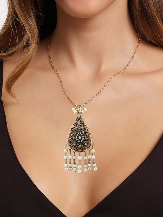 Bijoux en ligne Collier Diamants Blanc ''Chichkhane'' 48529