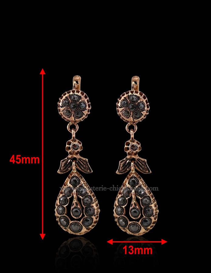 Bijoux en ligne Boucles D'oreilles Diamants Rose ''Chichkhane'' 50797