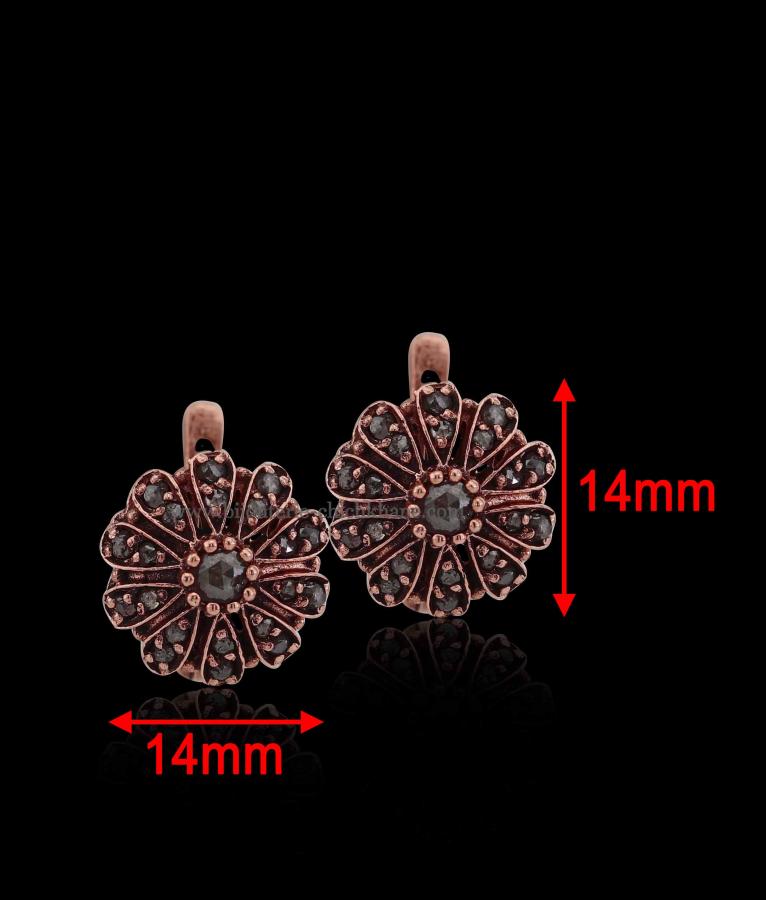Bijoux en ligne Boucles D'oreilles Diamants Rose ''Chichkhane'' 48736