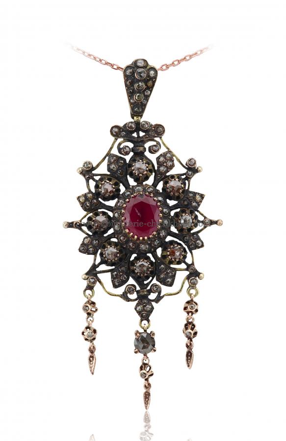 Bijoux en ligne Pendentif Diamants Rose ''Chichkhane'' 48755