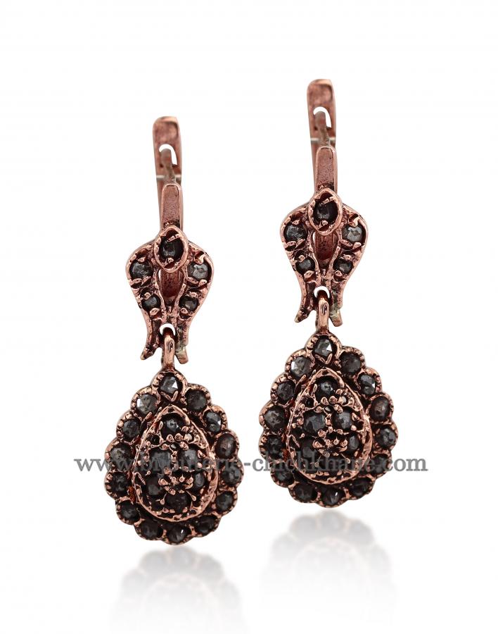 Bijoux en ligne Boucles D'oreilles Diamants Rose ''Chichkhane'' 49472