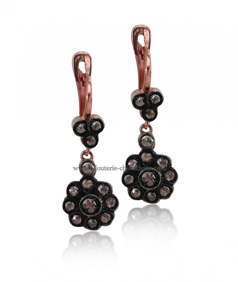 Bijoux en ligne Boucles D'oreilles Diamants Blanc ''Chichkhane'' 50548