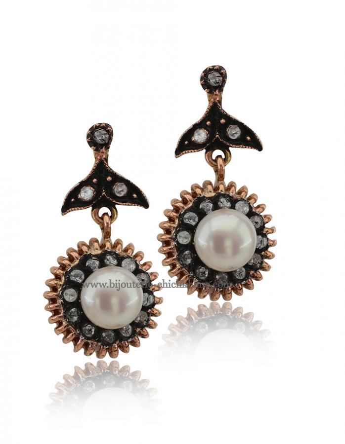 Bijoux en ligne Boucles D'oreilles Diamants Blanc ''Chichkhane'' 54512