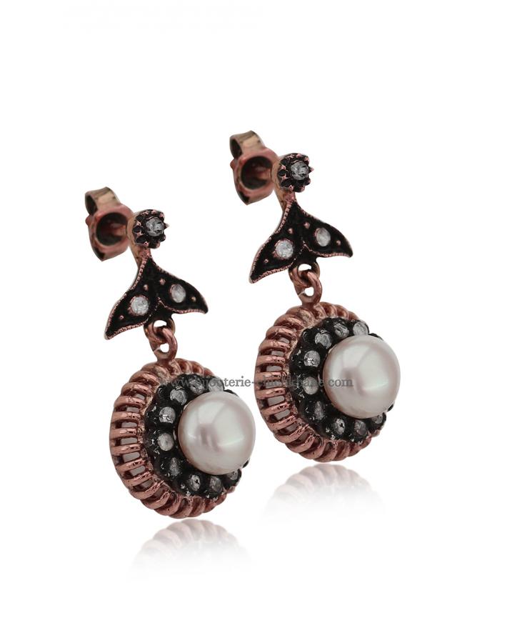 Bijoux en ligne Boucles D'oreilles Diamants Blanc ''Chichkhane'' 54512