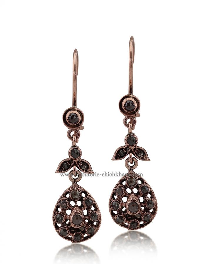 Bijoux en ligne Boucles D'oreilles Diamants Rose ''Chichkhane'' 51394