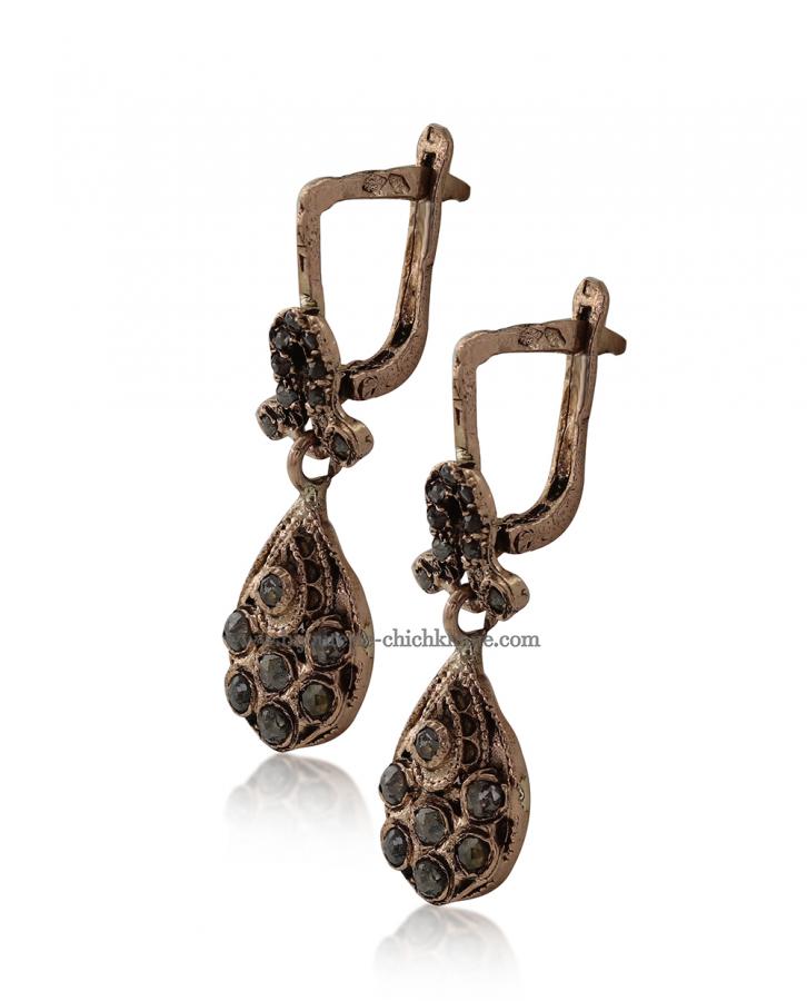 Bijoux en ligne Boucles D'oreilles Diamants Rose ''Chichkhane'' 51400
