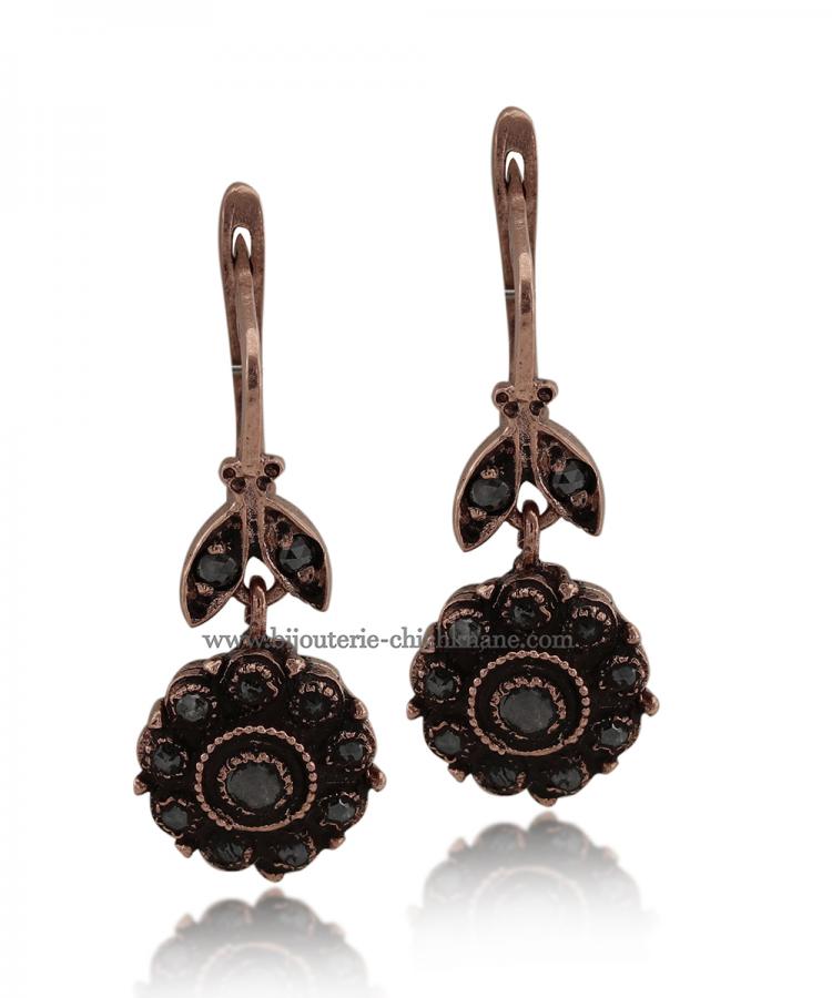 Bijoux en ligne Boucles D'oreilles Diamants Rose ''Chichkhane'' 51404