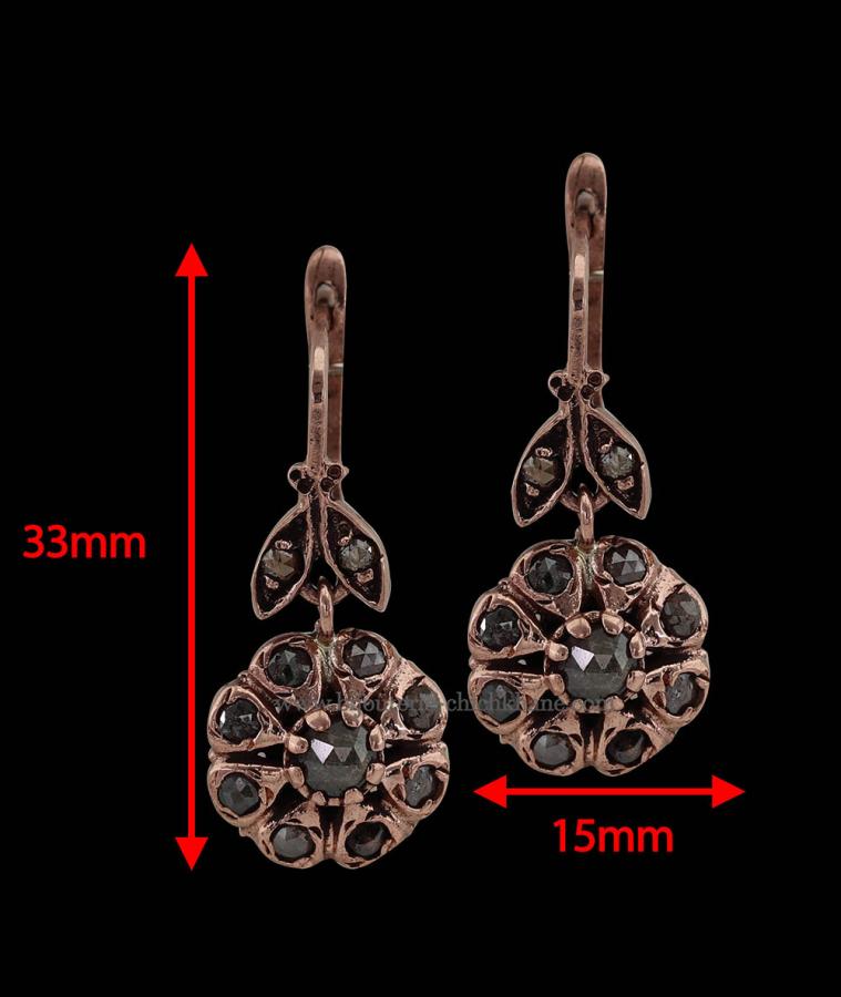 Bijoux en ligne Boucles D'oreilles Diamants Rose ''Chichkhane'' 51448