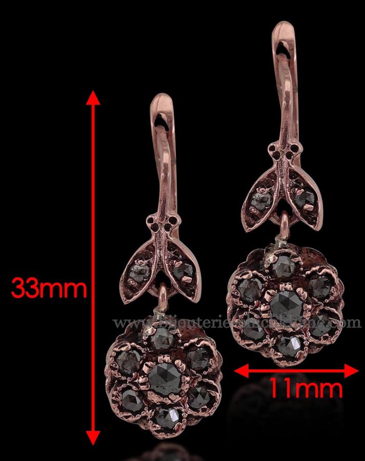 Bijoux en ligne Boucles D'oreilles Diamants Rose ''Chichkhane'' 51656