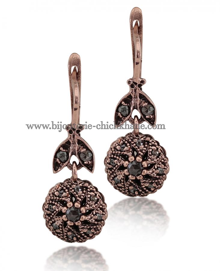 Bijoux en ligne Boucles D'oreilles Diamants Rose ''Chichkhane'' 51675