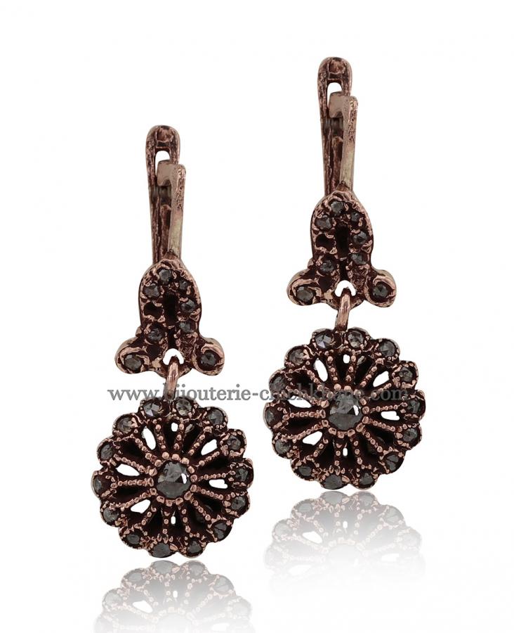 Bijoux en ligne Boucles D'oreilles Diamants Rose ''Chichkhane'' 51717