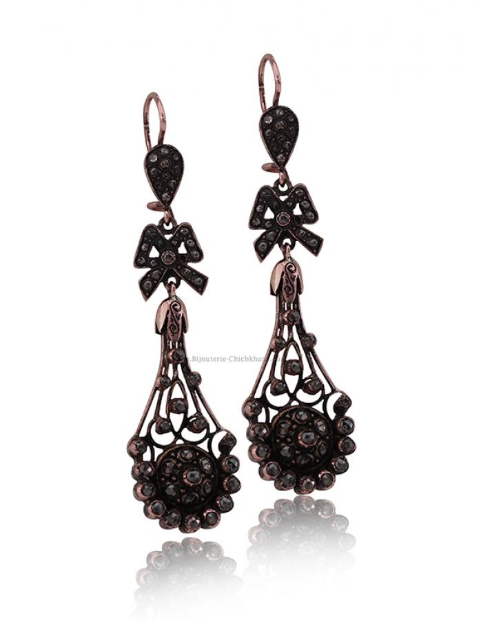 Bijoux en ligne Boucles D'oreilles Diamants Rose ''Chichkhane'' 52200