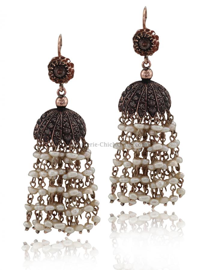 Bijoux en ligne Boucles D'oreilles Diamants Rose ''Chichkhane'' 52504