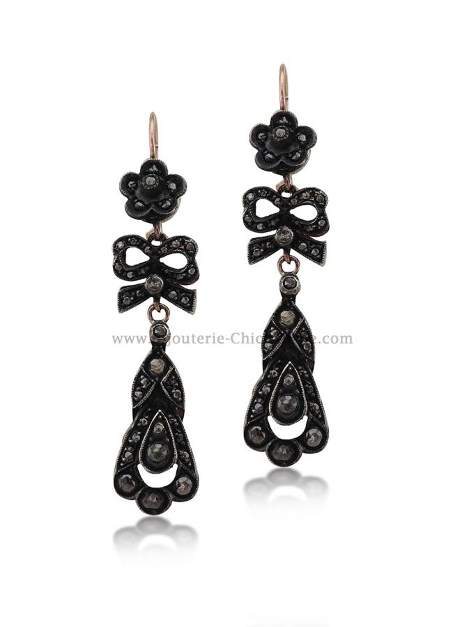 Bijoux en ligne Boucles D'oreilles Diamants Rose ''Chichkhane'' 53073