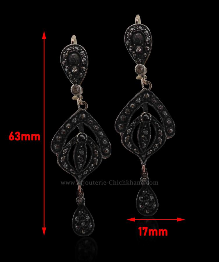 Bijoux en ligne Boucles D'oreilles Diamants Rose ''Chichkhane'' 53079