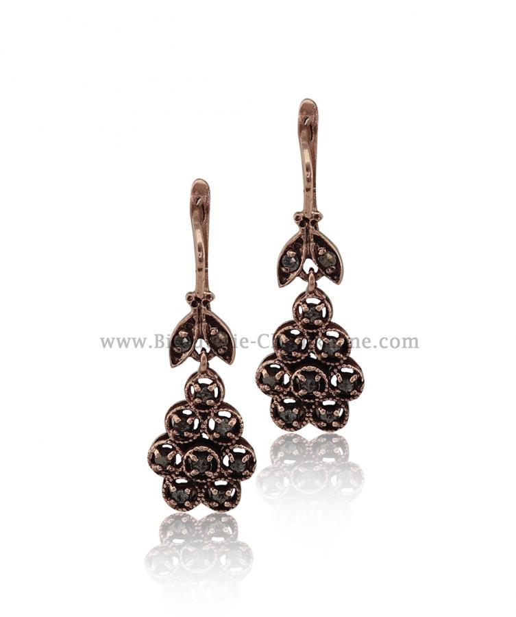Bijoux en ligne Boucles D'oreilles Diamants Rose ''Chichkhane'' 53106