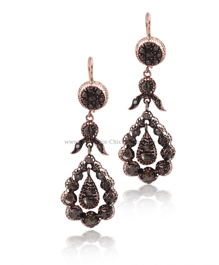 Bijoux en ligne Boucles D'oreilles Diamants Rose ''Chichkhane'' 54367