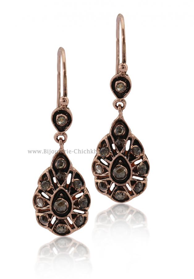 Bijoux en ligne Boucles D'oreilles Diamants Rose ''Chichkhane'' 54405