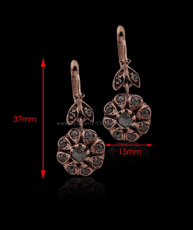 Bijoux en ligne Boucles D'oreilles Diamants Rose ''Chichkhane'' 54458