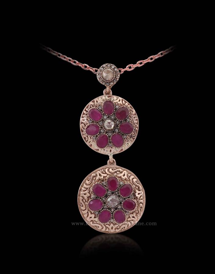 Bijoux en ligne Pendentif Diamants Rose ''Chichkhane'' 54933
