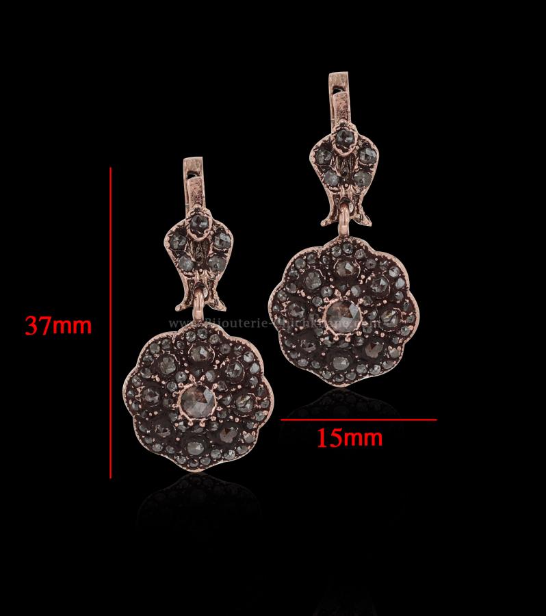 Bijoux en ligne Boucles D'oreilles Diamants Rose ''Chichkhane'' 55890
