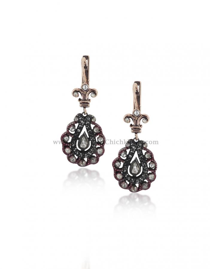 Bijoux en ligne Boucles D'oreilles Diamants Blanc ''Chichkhane'' 56002