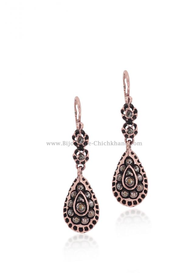 Bijoux en ligne Boucles D'oreilles Diamants Rose ''Chichkhane'' 56009