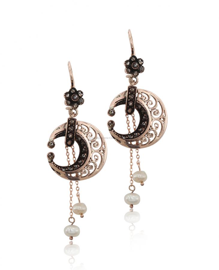 Bijoux en ligne Boucles D'oreilles Diamants Rose ''Chichkhane'' 56348