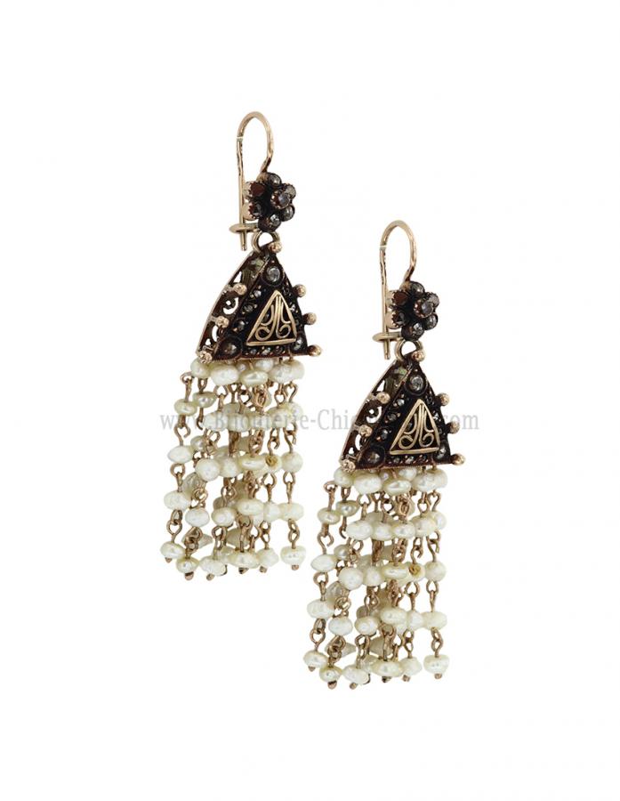 Bijoux en ligne Boucles D'oreilles Diamants Rose ''Chichkhane'' 56740