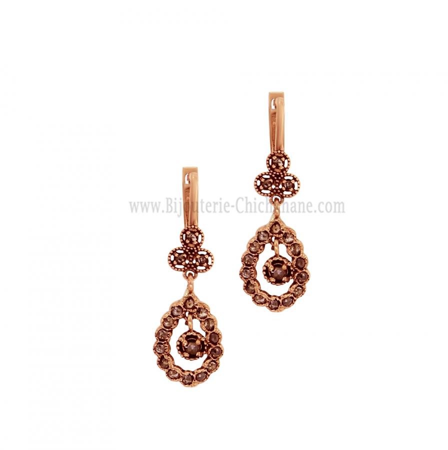 Bijoux en ligne Boucles D'oreilles Diamants Rose ''Chichkhane'' 59976