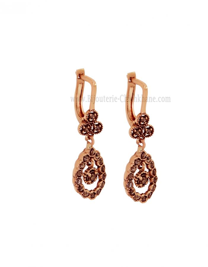 Bijoux en ligne Boucles D'oreilles Diamants Rose ''Chichkhane'' 59976