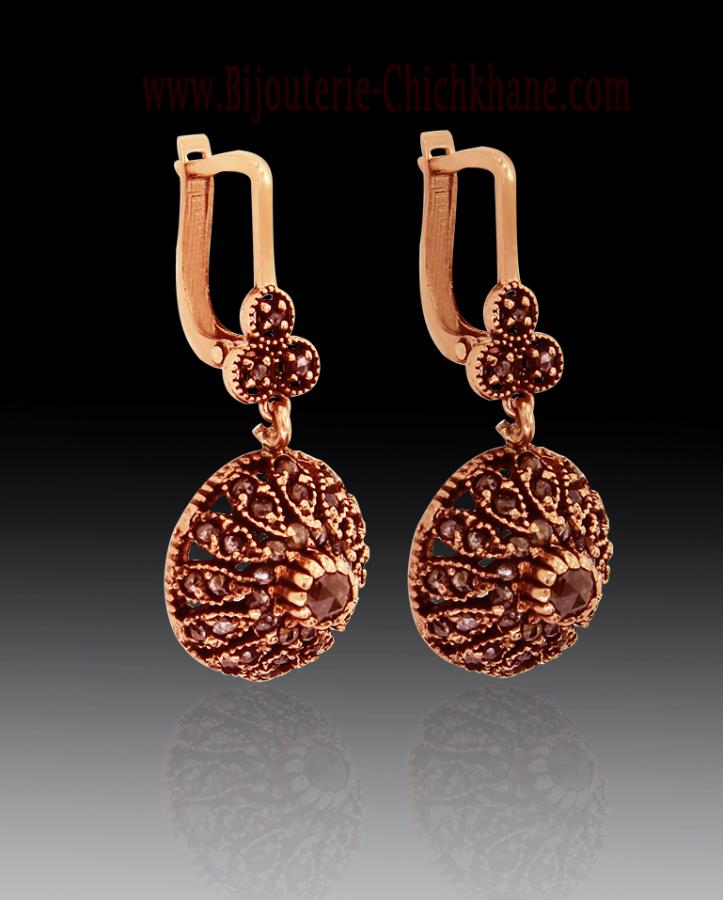 Bijoux en ligne Boucles D'oreilles Diamants Rose ''Chichkhane'' 59999