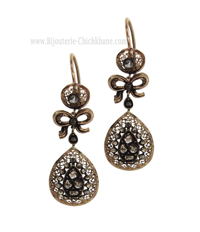 Bijoux en ligne Boucles D'oreilles Diamants Rose ''Chichkhane'' 61152