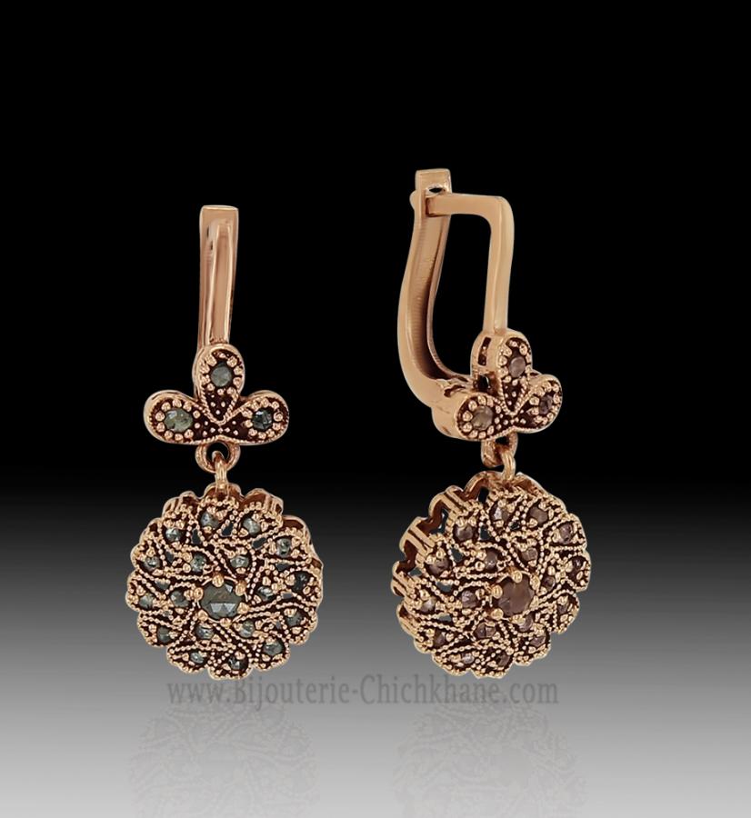 Bijoux en ligne Boucles D'oreilles Diamants Rose ''Chichkhane'' 61917