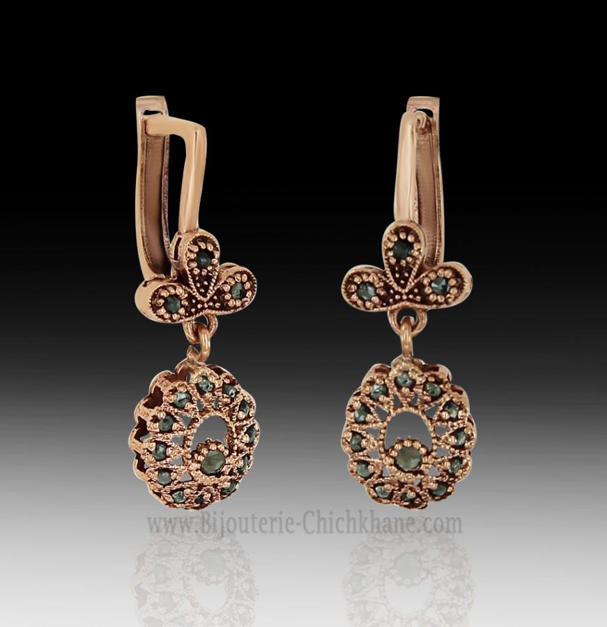 Bijoux en ligne Boucles D'oreilles Diamants Rose ''Chichkhane'' 61989